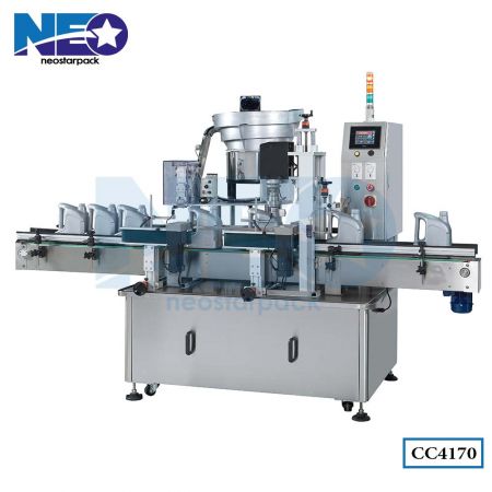 caps feeding and capping machine